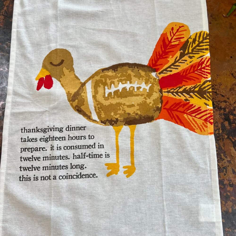 Thanksgiving Dinner Mud Pie Dish Towel
